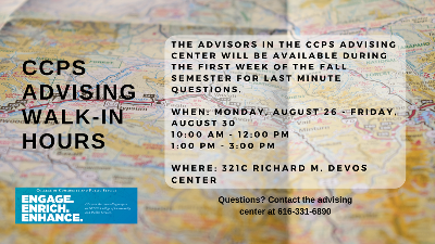 CCPS Advising Center Walk In Hours